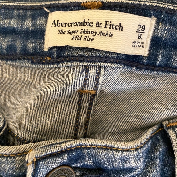 Abercrombie & Fitch The Super Skinny Ankle Mid-Rise Jeans 
Size 29/ 8 - Picture 8 of 12